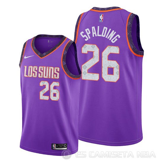 Camiseta Ray Spalding #26 Phoenix Ciudad Suns Violeta - Haga un click en la imagen para cerrar